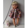 ballonjas kort grijs bloemen baby born 43cm