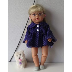 ballonjas kort paars sterren baby born 43cm