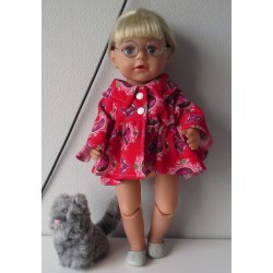 ballonjas kort rood roosjes baby born 43cm