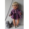 ballonjas kort grijs circels baby born 43cm