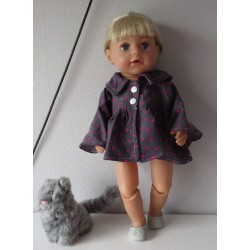 ballonjas kort grijs sterren baby born 43cm