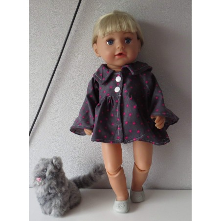 ballonjas kort grijs sterren baby born 43cm