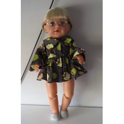 ballonjas grijs uilen baby born 43cm