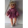 ballonjas kort hard roze met bloemen baby born 43cm