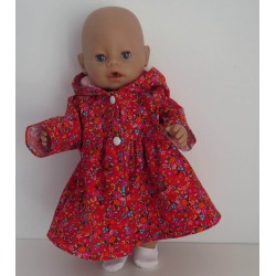 ballonjas rood bloemetjes baby born 43cm
