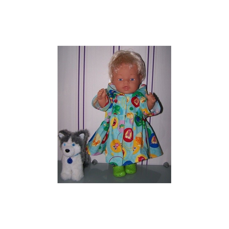 ballonjas blauw dieren baby born 43cm