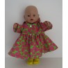 ballonjas groen met vogels hard roze baby born 43cm