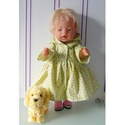 ballonjas groen bloemen  baby born 43cm