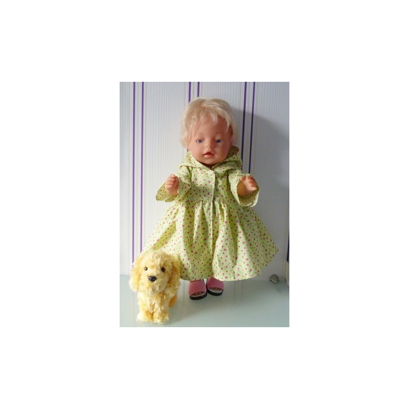 ballonjas groen bloemen  baby born 43cm