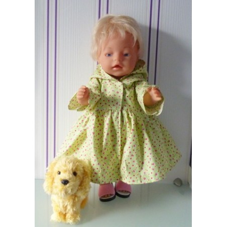 ballonjas groen bloemen  baby born 43cm