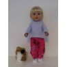 broek set roze baby born 43cm