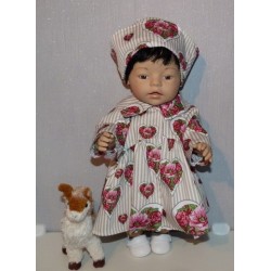 ballonjas gestreept rozen baby born 43cm