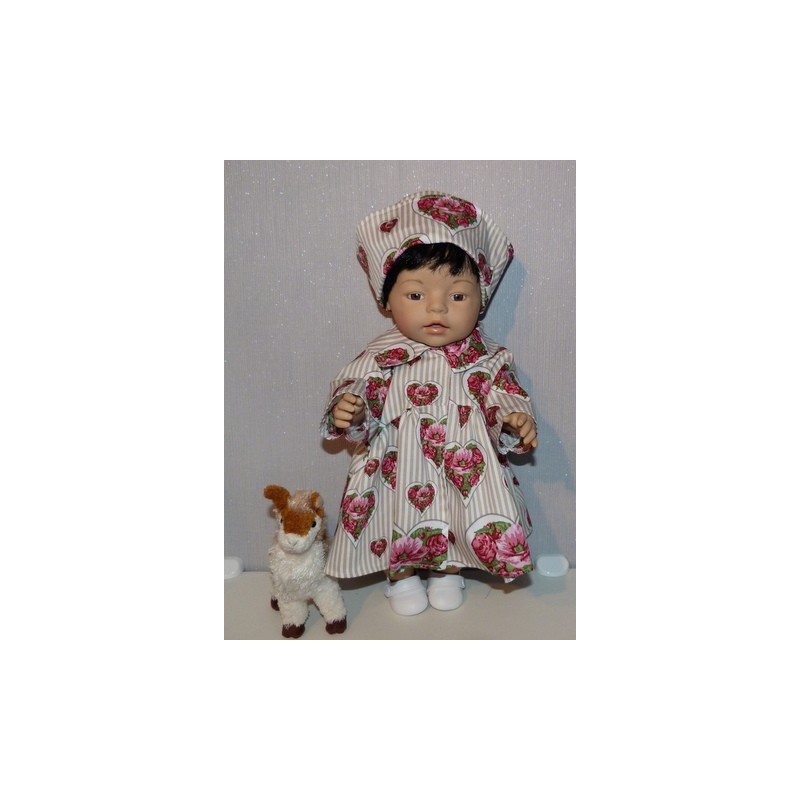 ballonjas gestreept rozen baby born 43cm