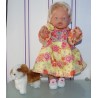 ballonjas roze met geel baby born 43cm