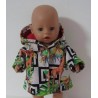 softshell jas wit giraffe baby born 43cm