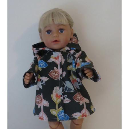 softshell jas groen met bloemen baby born 43cm