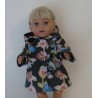 softshell jas groen met bloemen baby born 43cm