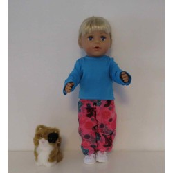 broek setroze gaisha  baby born 43cm
