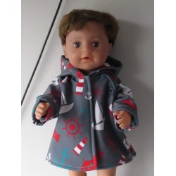 softshell jas grijs met ankers baby born 43cm