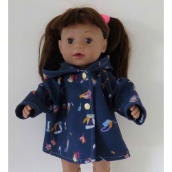 softshell jas donker blauw  baby born 43cm