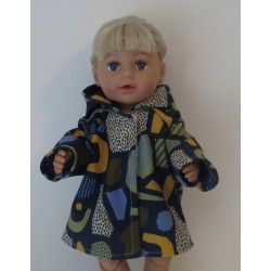 softshell jas donker blauw bewerkt baby born 43cm
