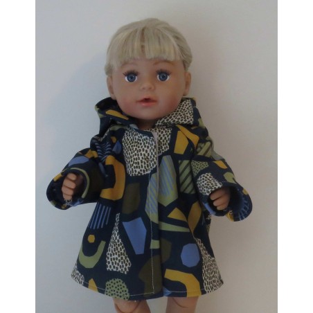 softshell jas donker blauw bewerkt baby born 43cm