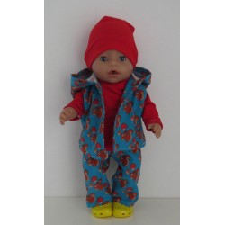 luxe broek set blauw eekhoorns baby born 43cm