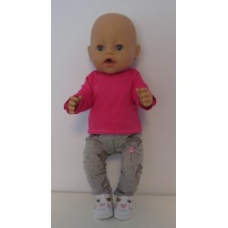 broek set grijs ballet baby born 43cm