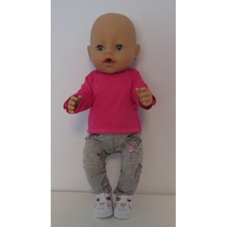 broek set grijs ballet baby born 43cm
