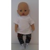 broek set zwart met wit baby born 43cm