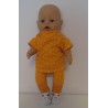 broek set oranje sterren baby born 43cm
