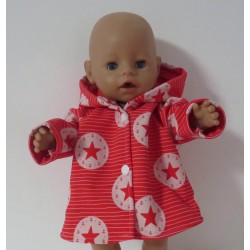 softshell jas rood sterren baby born 43cm