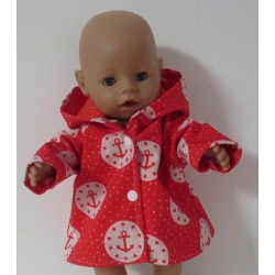 softshell jas rood ankers baby born 43cm