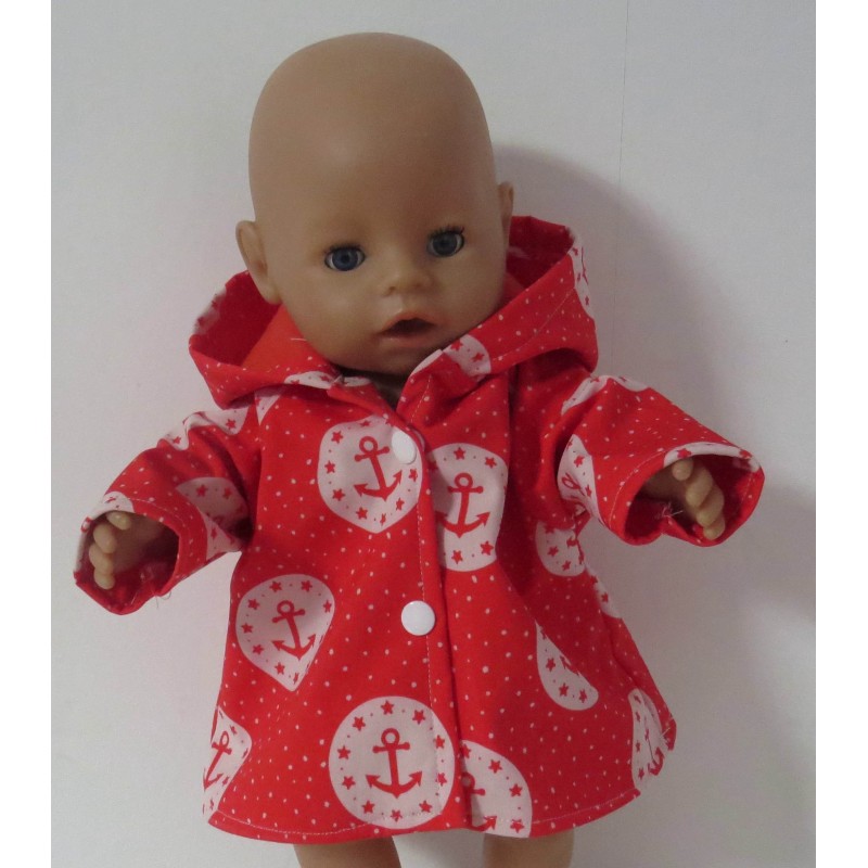 softshell jas rood ankers baby born 43cm