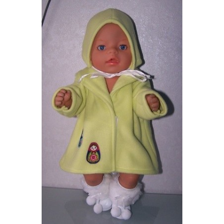 kraagjas groen met matroeska baby born 43cm