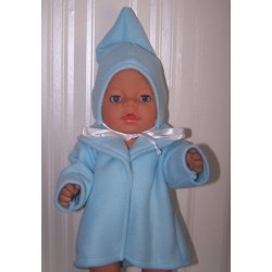 kraagjas blauw baby born 43cm
