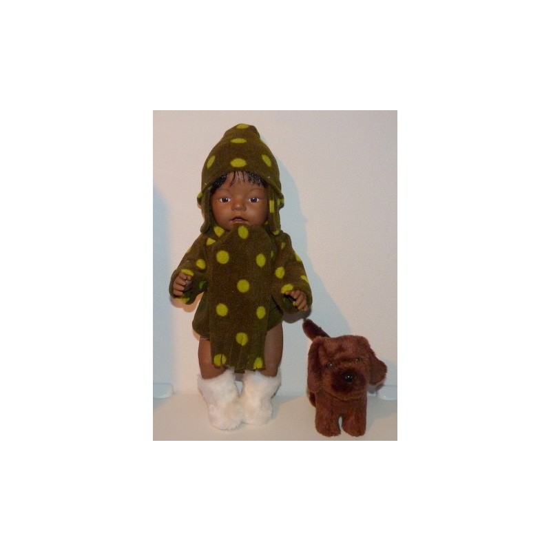 sjaaljas groen polka dots  baby born 43cm