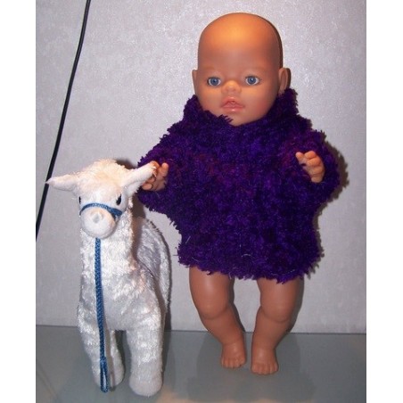 borg winterjas paars krullen baby born 43cm