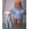 borg winterjas blauw baby born 43cm