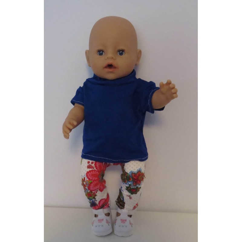 broek set pauwen baby born 43cm