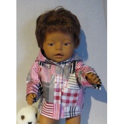 gewatteede jas roze gestreept baby born 43cm