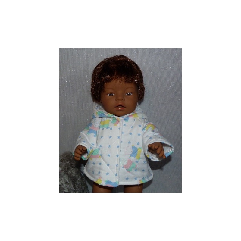 gewatteede jas met sterren baby born 43cm