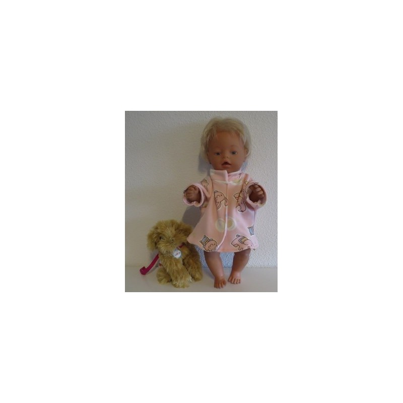 winterjas roze konijn baby born 43cm