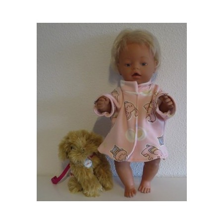 winterjas roze konijn baby born 43cm