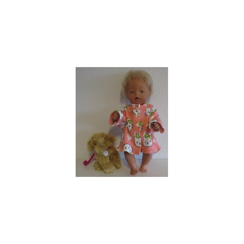 winterjas roze kat baby born 43cm