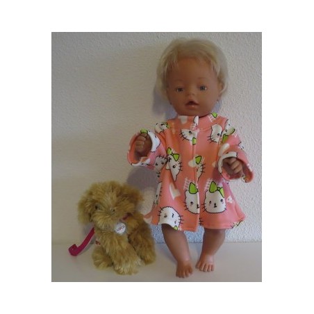 winterjas roze kat baby born 43cm