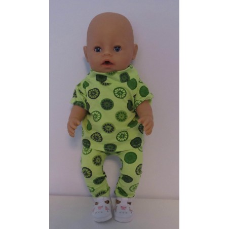 broek set groen baby born 43cm