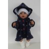 winterjas set blauw konijnen baby born 43cm