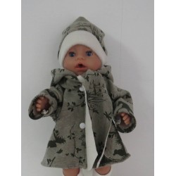 winterjas set grijs dieren baby born 43cm