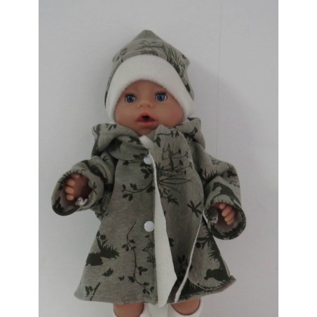 winterjas set grijs dieren baby born 43cm
